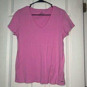 Vineyard Vines Light Pink V-Neck Tee
